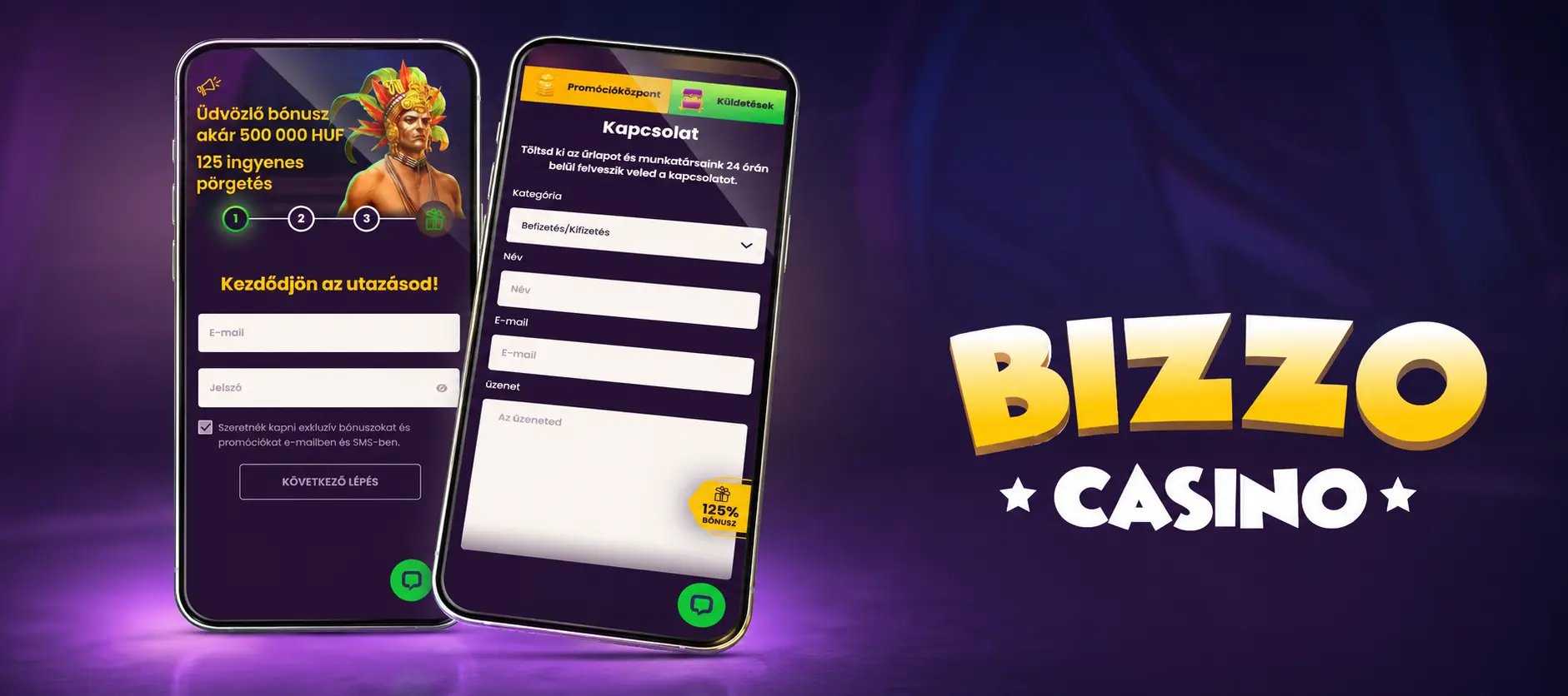 Bizzo Casino regisztráció és bejelentkezés